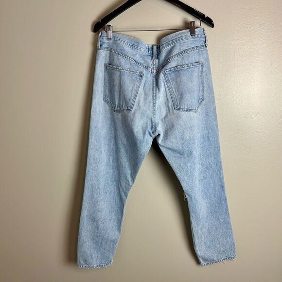 Agolde Jamie high rise classic distressed‎ slim fit button fly jeans size 32 - Picture 10 of 16